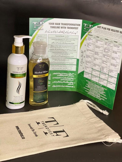 Complete Package Herbal Hair Oil + Herbal Shampoo + Customized Hair Diet Plan